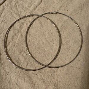 Forever 21 Large silver earring hoops